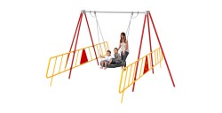 A024-009 - 2.4m Swing with BirdNest Seat (Recycled Plastic - Black) & 2 Guards1